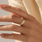 Pave Natural Diamond Cuff Wrap Ring | 14k Gold Statement Ring | Solid Gold Open Wedding - Image 3