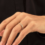 天然鑽石凱爾特結婚戒指 | 18K 純金簡約女士戒指