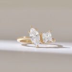 Toi Et Moi Moissanite Diamond Ring | Marquise & Princess Cut Engagement Anniversary Ring - Image 2