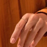 Pave Natural Diamond Bone Ring | 18K Solid Gold Bamboo Ring | Unique Knuckle Ring