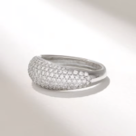 Chunky Pave Dome Ring | Pave Natural Diamond Bold Bubble Ring For Special Days - Image 5