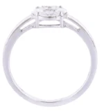 Round Illusion Set Ring | 14K White Gold Diamond "Illusion-Set" Ring - Image 2