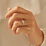 Elegant 18k Flower Promise Ring: A Timeless Symbol of Love and Commitment - Image 3