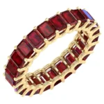 18K Solid Gold Ruby Solitaire Band - Image 2