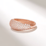 Chunky Pave Dome Ring | Pave Natural Diamond Bold Bubble Ring For Special Days - Image 6