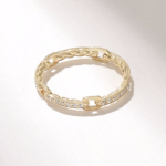 Open Link Band Ring | Slim Link Chain Marriage Ring Women - Image 7