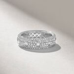 18k Micro Pave Natural Diamond Eternity Wedding Band: Unique Solid Gold Anniversary Ring - Image 6
