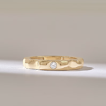 Solo Natural Diamond Ring | 3.50MM Minimalist Bezel Band | Simple Stacking Ring Women - Image 2