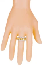 14K Solid Gold 2.91 Carat | Fancy Yellow Moissanite Diamond | Moissanite Diamond Fashion Ring - Image 4
