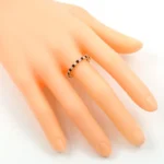 18K Solid Gold Ruby and Diamond Eternity Band - Image 4