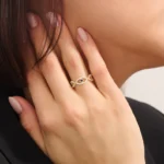 14K Solid Gold Natural Sapphire Ring - Image 3