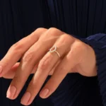 密鑲天然鑽石開眼戒指 | 極簡主義天然鑽石邪眼戒指 | 護身符戒指