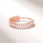 Natural Diamond Half Eternity Wedding Ring | 14k Solid Gold Sparkling Band for Women - Image 6