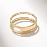 Stunning Pave Natural Diamond Double Wedding Band | 18K Solid Gold Minimal Ring Enhancer - Image 7