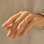 18k Open Squares Pave Wedding Band: Iced Out Diamond Full Eternity Matching Band