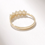 Natural Diamond Baguette Wedding Ring: 18K Solid Gold Band for Women, Marriage Ring - Image 7