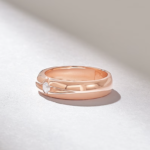 Natural Diamond Classic Marriage Band: Solo Low Dome Ring in 18K Solid Gold - Image 6