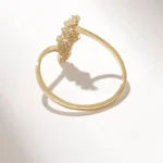 Unique Cluster Ring |18K Solid Gold Natural Diamond Statement Ring| Bypass Stacking Ring - Image 7