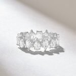 Pear Natural Diamond Eternity Marriage Ring | Sparkling Anniversary Band | Bridal Ring - Image 5